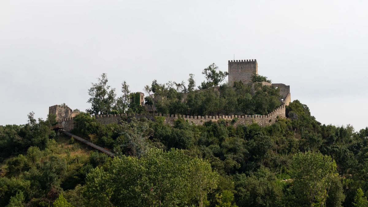 Un antico castello di pietra che si erge sopra una collina alberata (immagine rappresentativa, non necessariamente Castel Sant'Elmo)